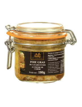 Foie gras de canard entier Au poivre Cubèbe